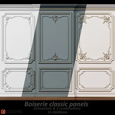 Wall molding 5. Boiserie classic panels