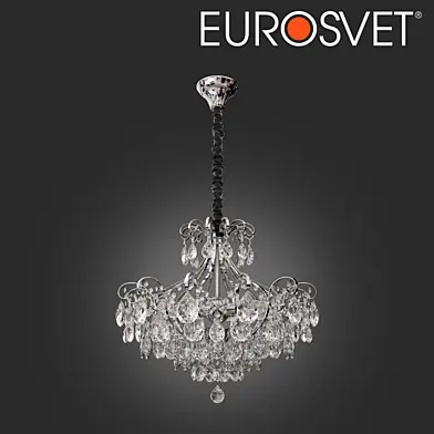 ОМ Подвесная люстра с хрусталем Eurosvet 10080/6 Crystal
