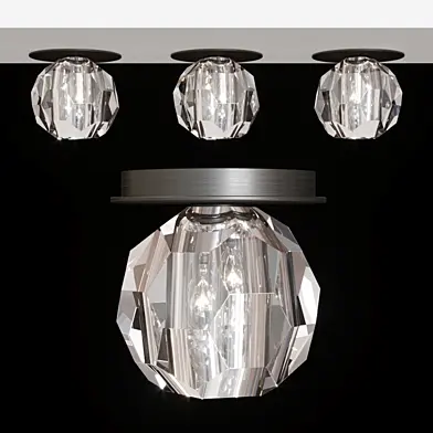 Restoration Hardware BOULE DE CRISTAL PETITE FLUSHMOUNT Black