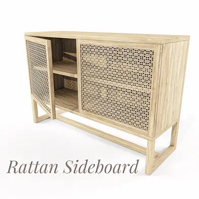 rattan sideboard