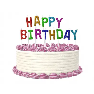 Birthday cake with candles