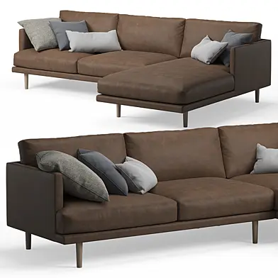 Ottilie Chaise Leather Corner Sofa