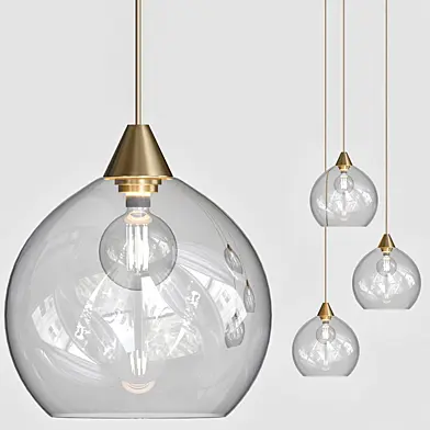 FIREFLY 9 BULB BRASS PENDANT LIGHT