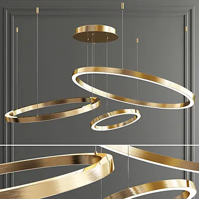 Art Deco Ring Hoops Led Chandelier