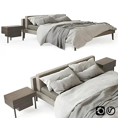 Floyd Hi Bed and Bedside Stilt by Living Divani
