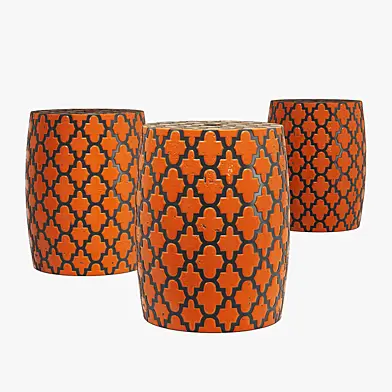 New pacific direct  quatrefoil garden stool