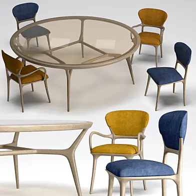 CeccottiCollezioni SevenMiles Table Teresa chairs