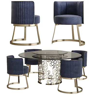 Longhi Manfred table Round crystal table