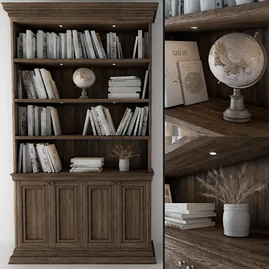 wooden Library-Bookcase