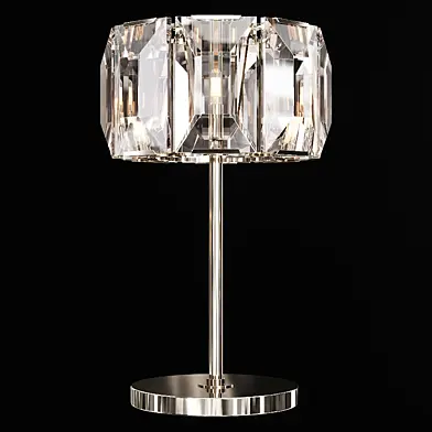 Restoration Hardware HARLOW CRYSTAL TABLE LAMP Nickel
