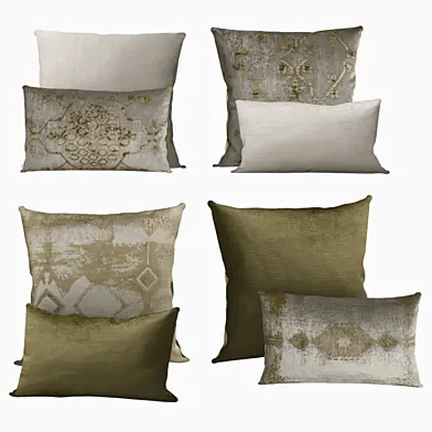 Подушки от Restoration Hardware коллекции Velvet Oushak в цвете FogMoss