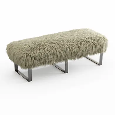 Mongolian Fur Bench