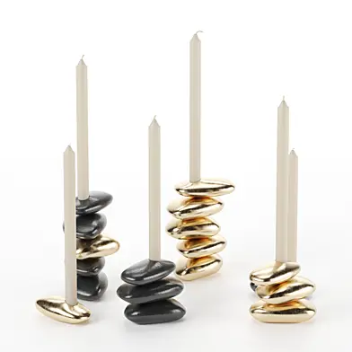 Stone Candle Holders