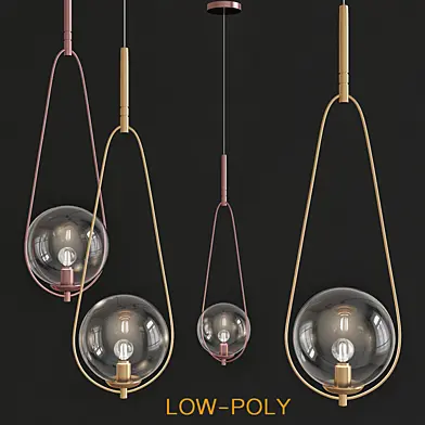 Pendant Lamp Loop Brass Glass