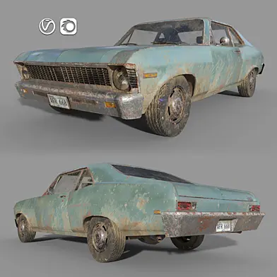 Chevrolet Nova 1969 Low Poly