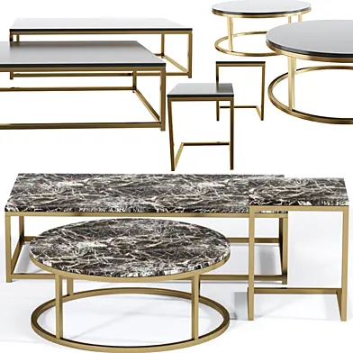 Smart Round & Rectangle Marble Coffee Table