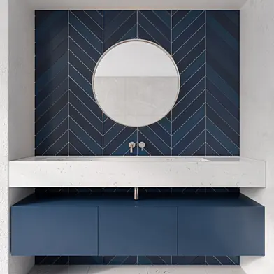 Bathroom Furniture Blue Tile