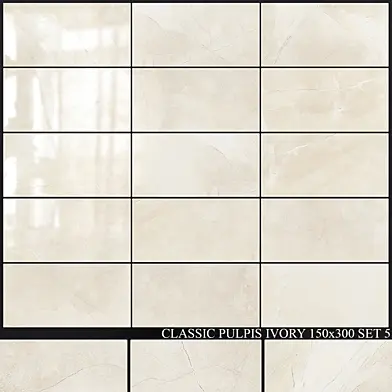 Yurtbay Seramik Classic Pulpis Ivory 150x300 Set 5