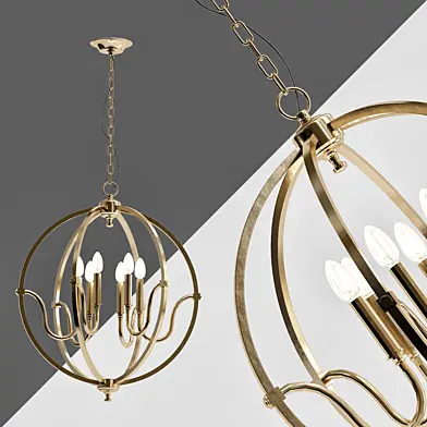 Stanton 6 Light Matte Gold Chandelier