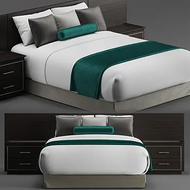 Hotel guest room bed 2