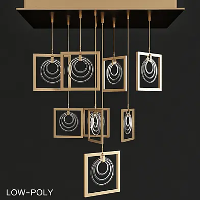 Bronx Ivy Luman Glass Rings 9-Light LED Pendant Ivy