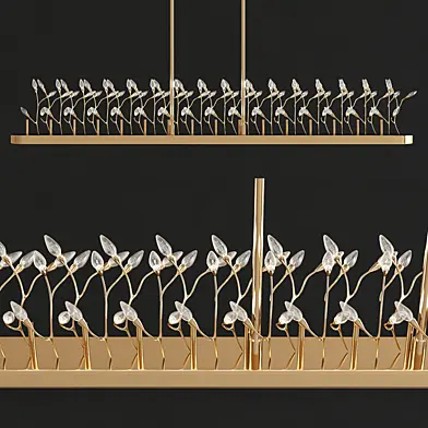 Crystal Garden 10-Light Linear Chandelier