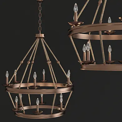 Kearn Chandelier 10 Light - Olde Bronze