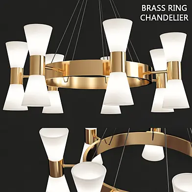 Brass Ring Chandelier
