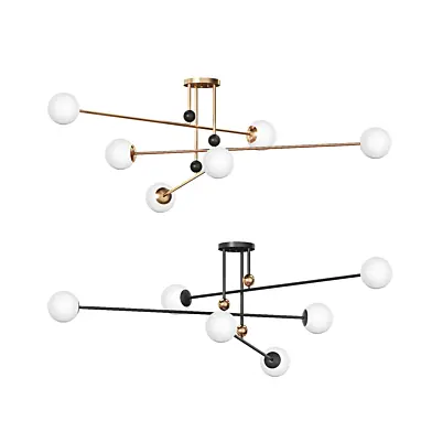 Designer chandelier with glass shades JESI