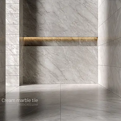 Cream marble tiles 3