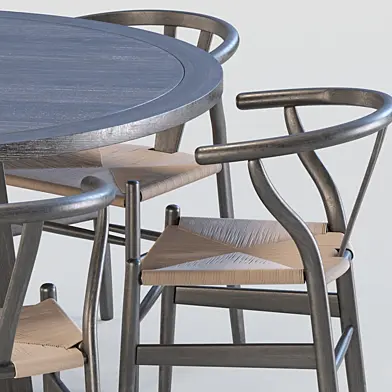 Black wishbone chairs