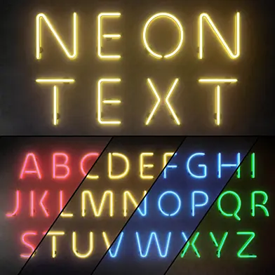 Light modules. Set 10. Neon Alphabet