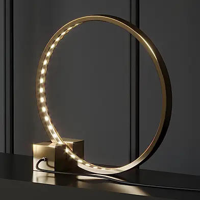 Hoop And Stick Lamp by Anna Karlin