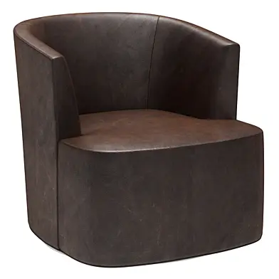 Restoration Hardware Arden Leather Swivel Chair