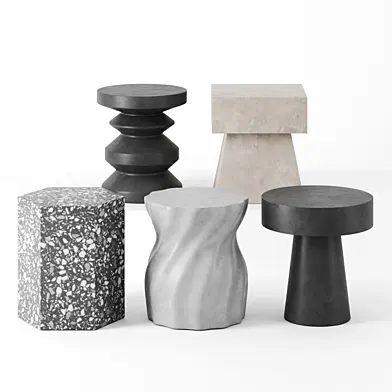 Sculptural side tables