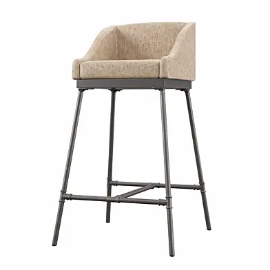 Seidel Industrial Pipe Square 29" Bar Stool