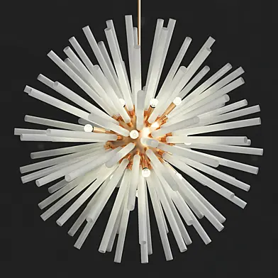 Vintage sputnik white glass