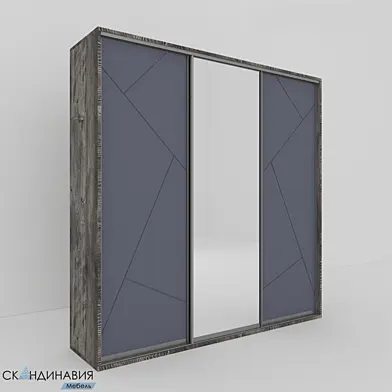 Шкаф купе с зеркалом Skandinaviya mebel