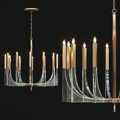 Люстра John Richard Acrylic and Brass Six Light