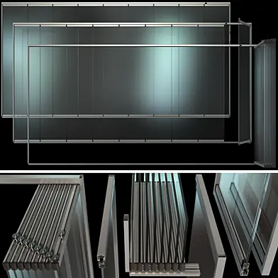 Раздвижная стеклянная Перегородка / Glass Sliding Partition Wall