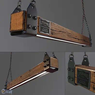Wood Beam LED Pendant Light No.1