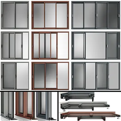Раздвижные витражные алюминиевые окна и двери /  Sliding Stained Glass Aluminum Windows and Doors