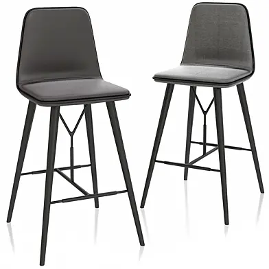 Spine Wood Base Barstool