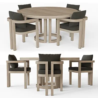 PORTOFINO TEAK ROUND DINING TABLE