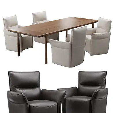 Dining set natuzzi mama chair CH10 kendo table E021