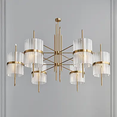 Six Light Linear Pendant