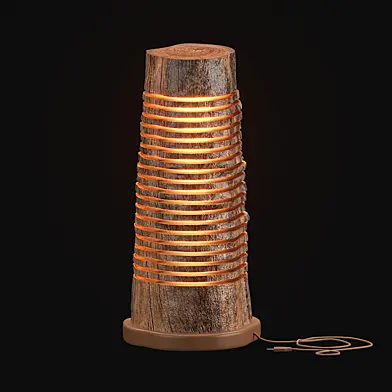 Wood Sliced Lamps