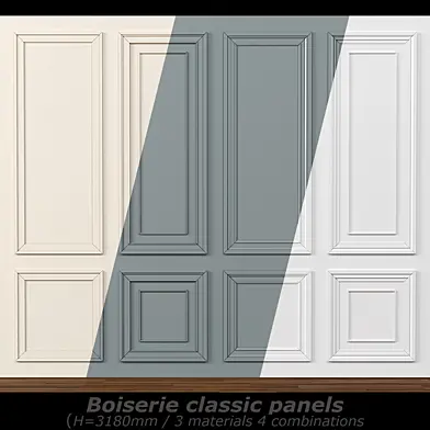 Wall molding 15. Boiserie classic panels
