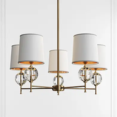 Latitude Aged Brass Chandelier by Robert Abbey