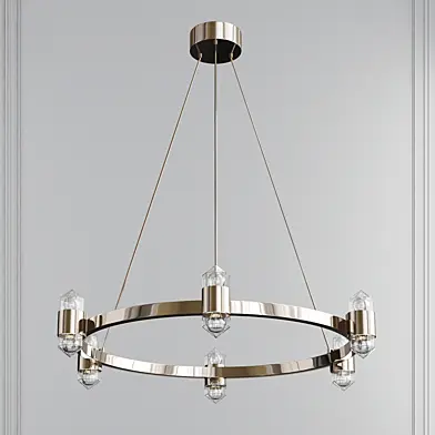 Arabella Champagne Gold 12 Light Chandelier by elan